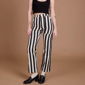 Big Bud Press Black and White Striped Work Pants - Size M